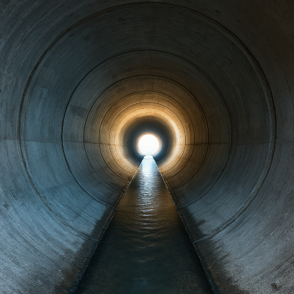 Kanalisation zwischen Altbestand und Neubau in Fuldatal